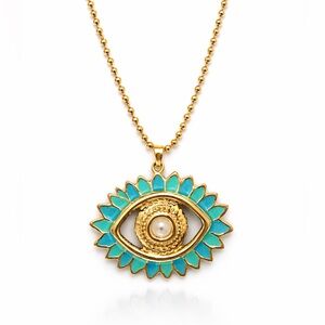Evil Eye Pendant Necklace 18k gold plated